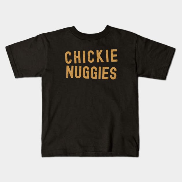 Chickie Nuggies Chicken Nuggets Kids T-Shirt by Delta V Art